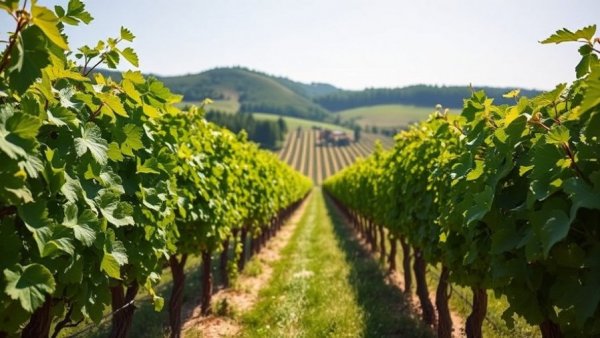 BC vineyard landscape showcasing wine industry challenges.