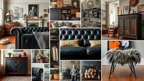 Eclectic home interior design elements showcasing luxurious and vintage styles in Vancouver.