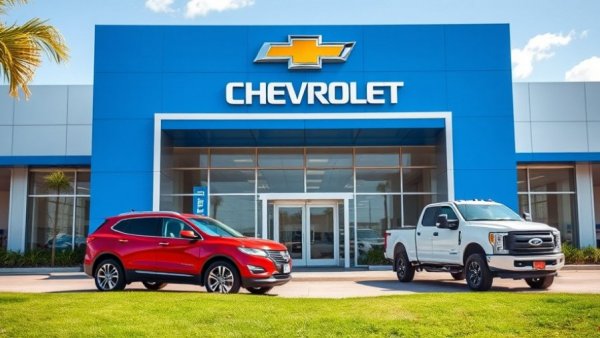 Car prices rise post-pandemic, Chevrolet dealership with SUVs and trucks.
