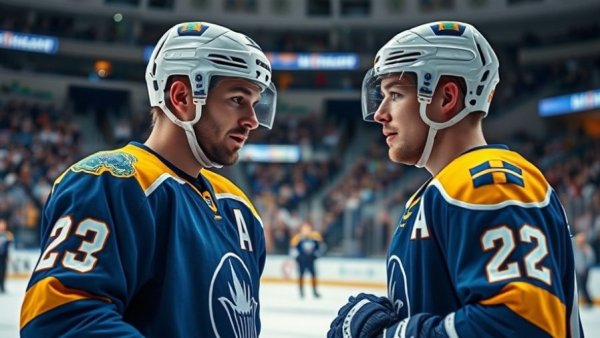 Swedish players discuss strategy during World Juniors gold win.