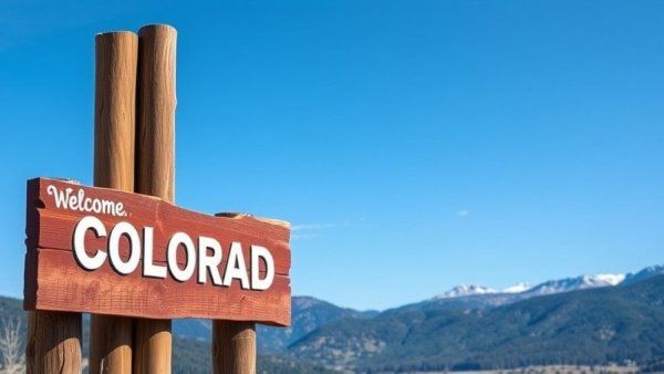 Colorado outbound moves sign with scenic backdrop