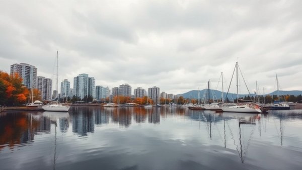Scenic Vancouver BC harbor in autumn, showcasing local events.