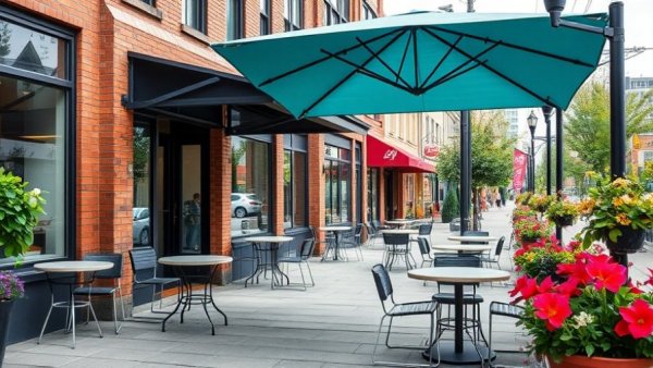 Vancouver cafe reopens with a charming outdoor patio setup.