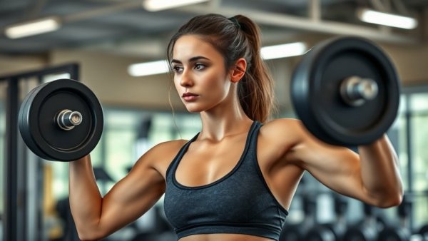 Young woman exercising in gym, promoting Vancouver health and wellness.
