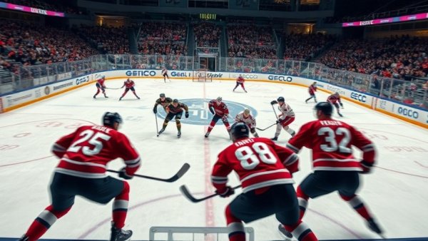 Vancouver Canucks player in action on the ice against opponent.