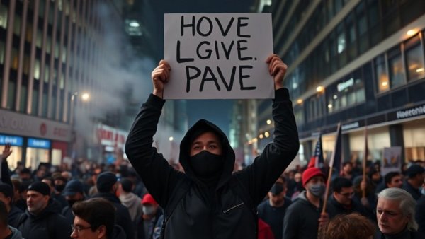 Nighttime protest scene amidst deadly crackdown in Iran