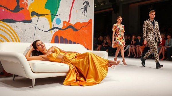 Maximalist fashion trends 2026 displayed in vibrant fashion show.