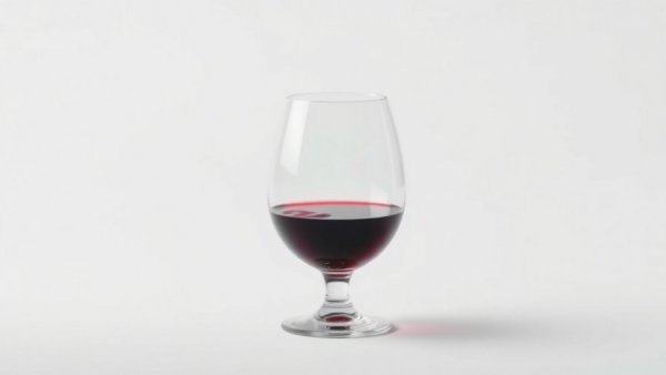Minimalistic wine glass with red wine spill illustrating declining alcohol tolerance with age.