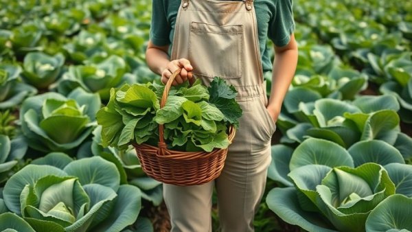 Person in field harvesting leafy greens, linked to chlorpyrifos and Parkinson's risk.