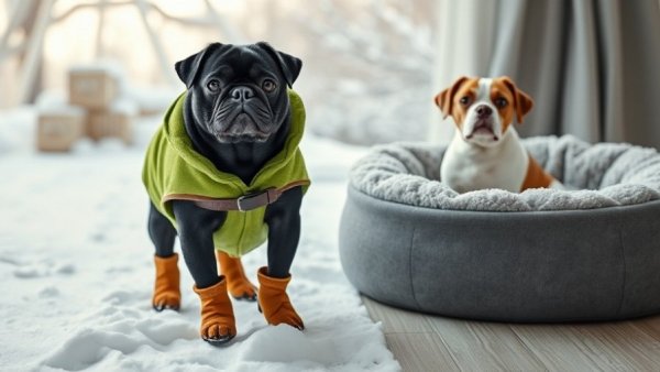 Vancouver pets dressed for comfort and style in winter settings.