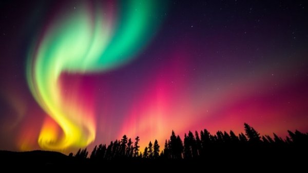Stunning northern lights over Denver, vibrant display in local news.