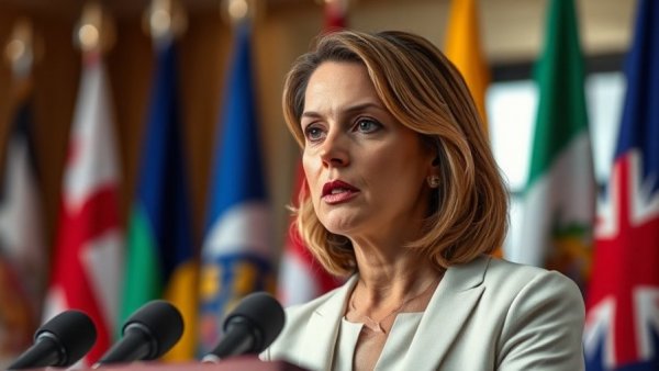 Federal government layoffs press conference with diverse speakers.