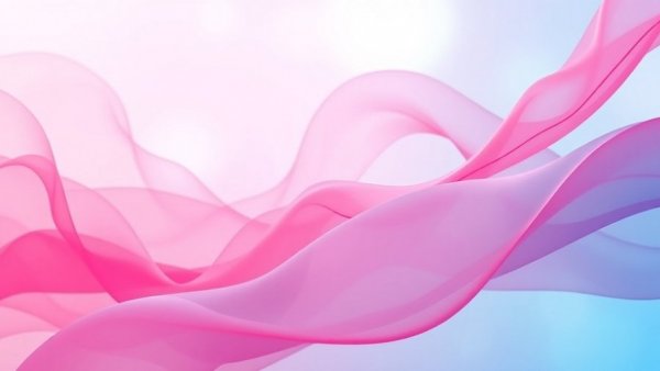 Abstract breast cancer treatment theme with gentle healing motifs.