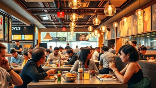 Vibrant restaurant scene capturing lively diners at Dine Out Vancouver 2026.
