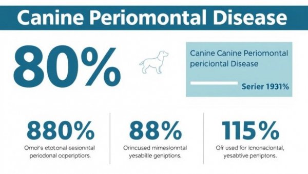 80% of dogs develop periodontal disease by age 3, highlighting dog dental care.