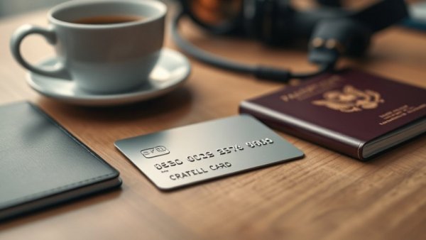Sleek credit card next to travel items, illustrating IHG credit card offers 175K points.