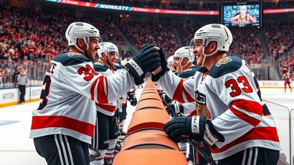 Buffalo Sabres trade target Boone Jenner celebrates with teammates.
