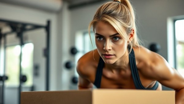 Athletic woman exercising indoors, relevant to creatine for knee pain
