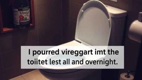 Home improvement tip using vinegar in toilet cleaning