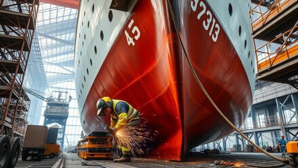 Canada Arctic military cooperation shipbuilding process with worker welding.