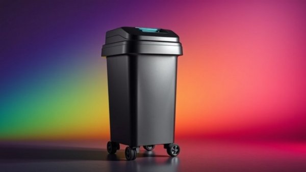 Modern kitchen composter with rainbow gradient background, best kitchen composters 2026.