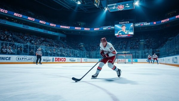 Vancouver NHL players in intense ice hockey match