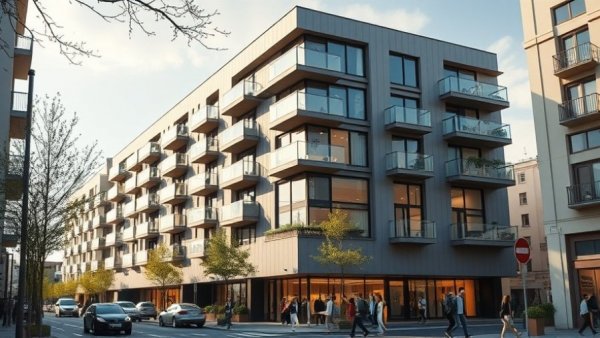 Modern Vancouver rental housing development exterior view.