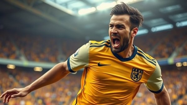Vancouver Whitecaps player's intense expression, stadium match.