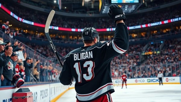 Best American NHL players showing appreciation in arena.