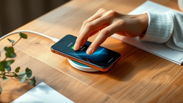 Optimal phone charging for longer battery life, serene workspace setting.