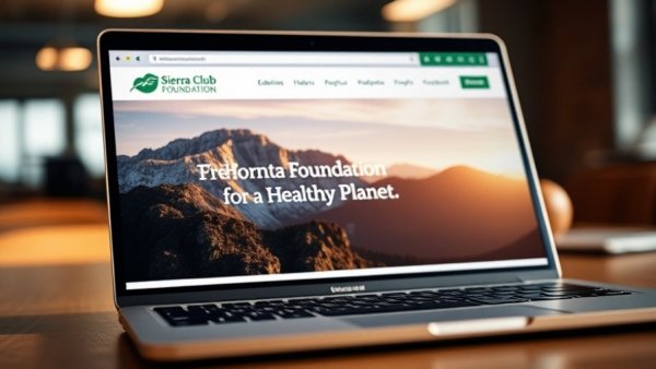 Sierra Club Foundation website on laptop screen.