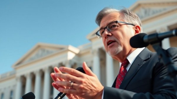 Official discussing Colorado immigration policy impact on courthouse steps.