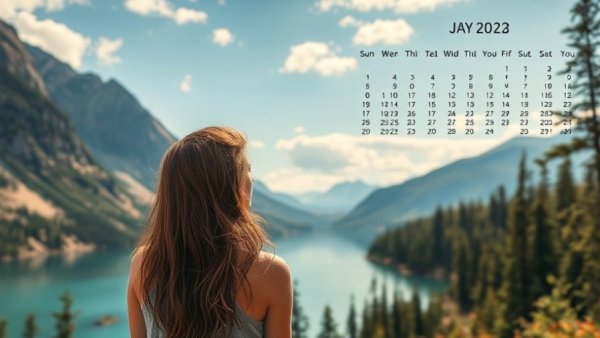 February 2026 astrology horoscope scenic view with calendar.
