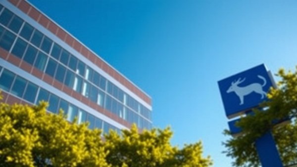 Novo Nordisk building with blue sign, Hims & Hers Wegovy knockoff withdrawal.