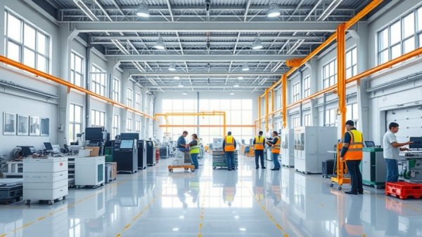 Vancouver clean tech facility with organized factory floor and staff.