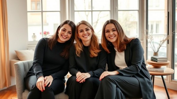 Vancouver tech women indoors, smiling, friendly gathering.