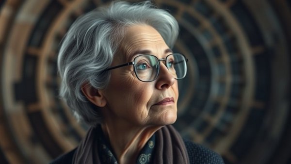 Woman contemplating B.C. 2026 Budget Response presentation.