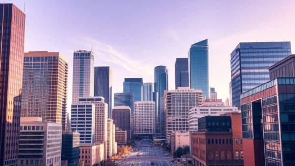 Tall buildings in downtown Denver under a clear sky, WilmerHale Expansion.