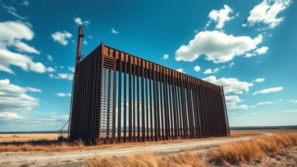 Modern architectural structure in open field, Denver news.