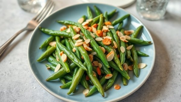 Delicious 20-minute vegetable side dish with green beans and almonds