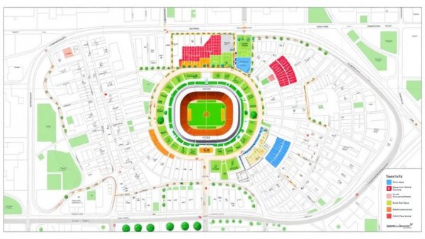 Denver news: development map showing stadium site and zoning.