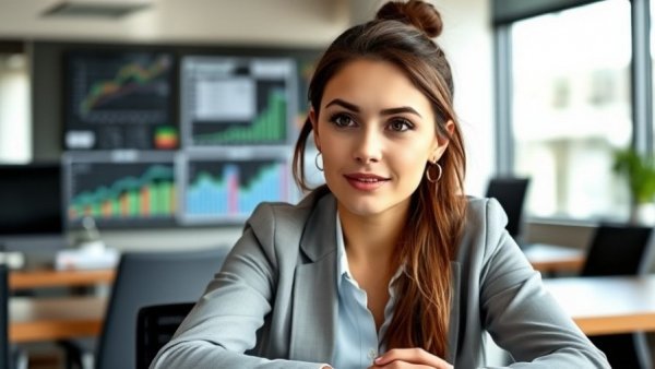 Young businesswoman discussing ClearOne Advantage debt settlement in an office.