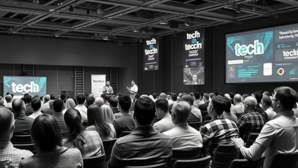 Tech conference discussion in Vancouver with audience and panelists.