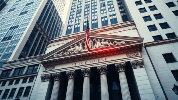 Stylized New York Stock Exchange showcasing AI financial impact.