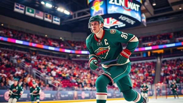 Matt Boldy setting records with Minnesota Wild on ice rink.