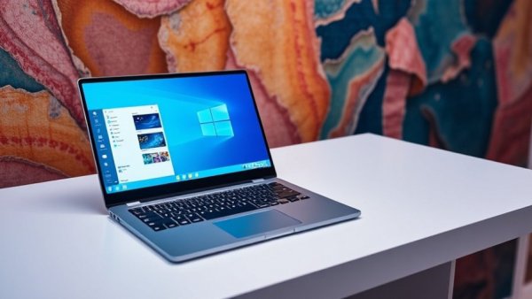 Lenovo Modular AI PC Concept with dual screens and keyboard on desk.