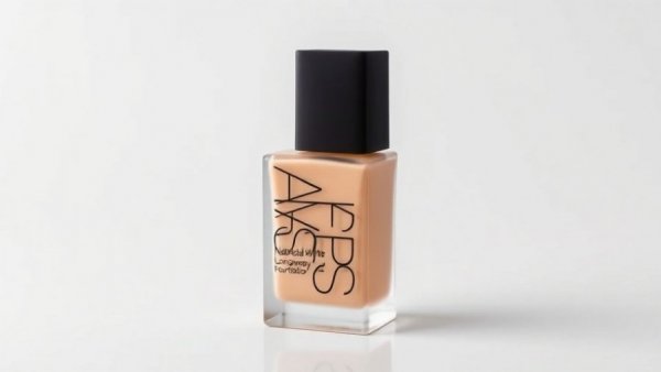 Sleek NARS Natural Matte Longwear Foundation bottle on white background.