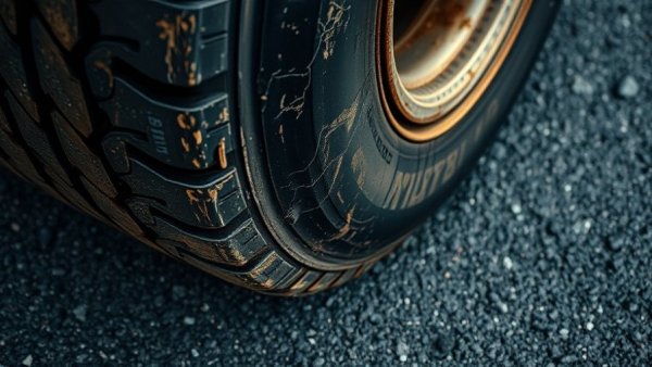 Unsafe vehicles Lower Mainland: worn tire with visible damage.