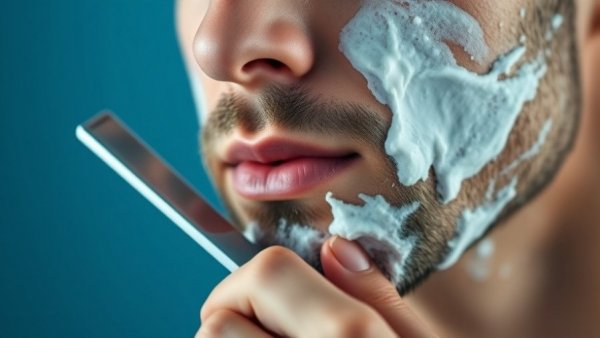 Man shaving with a razor for vancouver professional advice on grooming