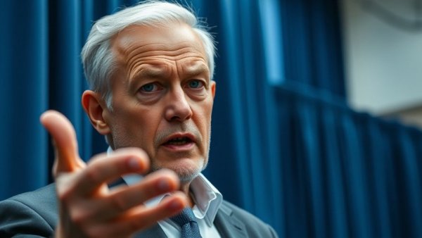 Senior man gesturing during a speech, Israel attacks Iranian gas field.